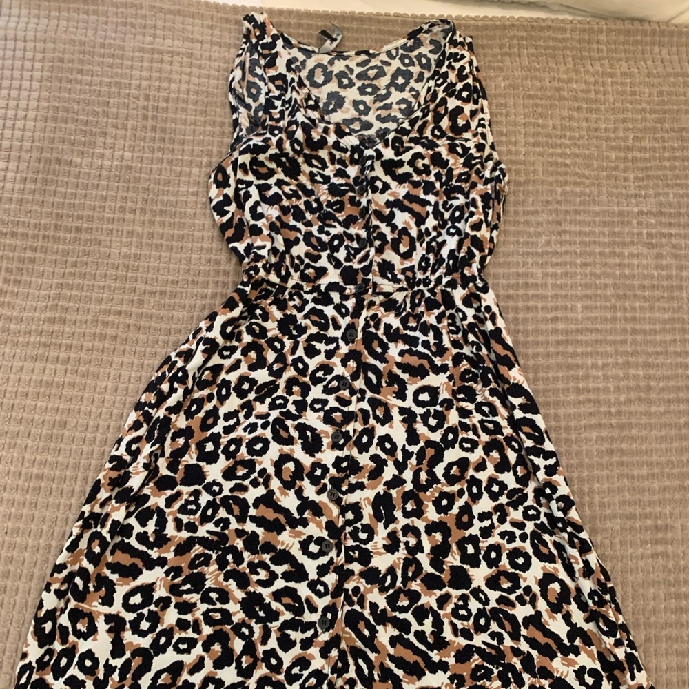 Super light summer / fall dress , cheetah print